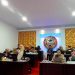 Rektor Universitas Bina Taruna (UNBITA) Gorontalo, Dr. Ellys Rachman saat menyapaikan sambutan ke tim Asesmen Akreditasi BAN-PT, yang dilangsungkan secara daring. jumat (10/2/2023) Sari/gopos
