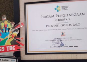 Dinkes Provinsi Gorontalo Sabet Penghargaan di Tingkat Nasional