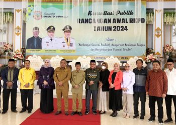 Kegiatan Reses DPRD Provinsi Gorontalo Sekaligus Konsultasi Publik Rancangan Awal RKPD Tahun 2024 Di Gedung Grand Misfalah, Limboto Senin (6/2/2023) (Foto: Dela)