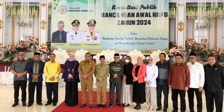 Kegiatan Reses DPRD Provinsi Gorontalo Sekaligus Konsultasi Publik Rancangan Awal RKPD Tahun 2024 Di Gedung Grand Misfalah, Limboto Senin (6/2/2023) (Foto: Dela)