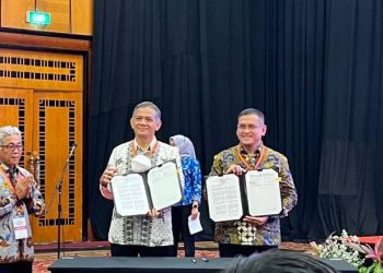 Penandatanganan Head of Agreement (HoA) antara PT Pupuk Kalimantan Timur (PKT) dan Genting Oil Kasuri Pte Ltd (GOKPL) untuk jual beli gas bumi. (istimewa)