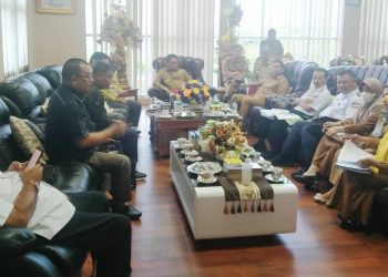 Rapat konsultasi antara Komisi I dan Pemerintah Provinsi Gorontalo, Senin (13/2/2023) (muhajir/gopos)