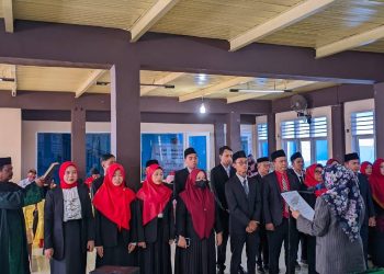 Pelantikan dan pengambilan sumpah pejabat di lingkungan UNBITA Gorontalo, Sabtu (18/2/2023) (istimewa)