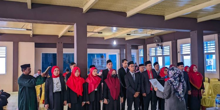 Pelantikan dan pengambilan sumpah pejabat di lingkungan UNBITA Gorontalo, Sabtu (18/2/2023) (istimewa)