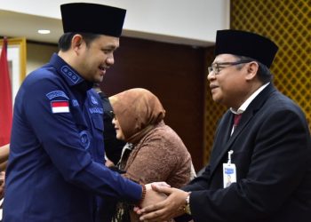 Wakil Wali Kota Gorontalo, Ryan Kono saat menghadiri pengukuhan Kepala Perwakilan Bank Indonesia Provinsi Gorontalo, di Kantor Perwakilan Bank Indonesia Provinsi Gorontalo, Jumat (10/3/2023). (Foto: Humas)