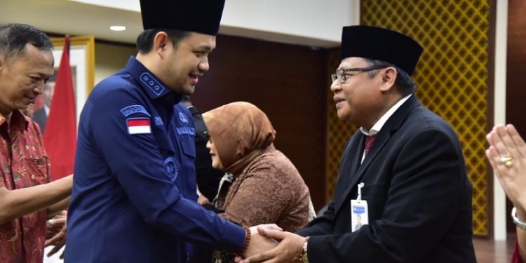 Wakil Wali Kota Gorontalo, Ryan Kono saat menghadiri pengukuhan Kepala Perwakilan Bank Indonesia Provinsi Gorontalo, di Kantor Perwakilan Bank Indonesia Provinsi Gorontalo, Jumat (10/3/2023). (Foto: Humas)