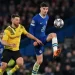 Gelandang Chelsea asal Jerman Kai Havertz (kanan) mengontrol bola selama pertandingan leg kedua babak 16 besar Liga Champions antara Chelsea vs Borrusia Dortmund di Stamford Bridge di London pada 7 Maret 2023. Glyn KIRK / IKIMAGES / AFP