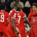 Gelandang Bayern Munich asal Jerman, Serge Gnabry (kanan) melakukan selebrasi dengan rekan-rekannya setelah mencetak gol kedua timnya selama leg kedua babak 16 besar Liga Champions antara FC Bayern Munich vs PSG di Munich, Jerman selatan, pada 8 Maret 2023. Aneh ANDERSEN / AFP.