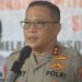 Kapolda Gorontalo, Irjen Pol Helmy Santika saat diwawancarai awak media di Grand Sumberia Ballroom, Kamis (9/3/2023). (Foto: Putra/Gopos)