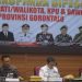 Pj Gubernur Gorontalo, Hamka Hendra Noer saat mengikuti rapat Forkopimda Diperluas yang berlangsung di Kantor Kejaksaan Tinggi, Kamis (9/3/2023). (Foto: Putra/Gopos)