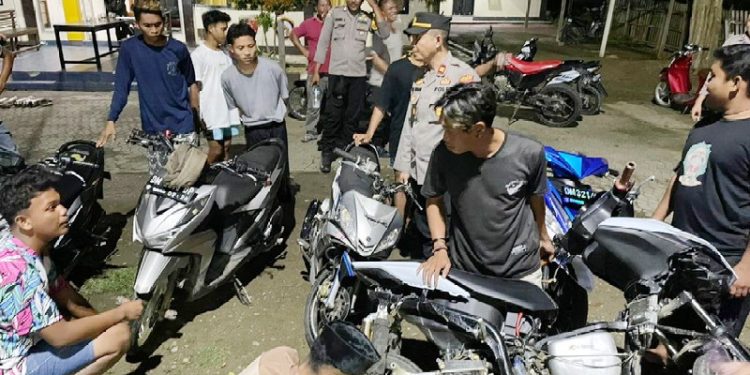 19 Motor Kenalpot Racing Diamankan Polsek Popayato.