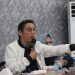 Anggota DPRD kota Gorontalo, Jemmy Mamangkey saat melakukan reses masa sidang dua tahun 2023 di  kantor kecamatan Kota Timur, kota Gorontalo. Senin (20/3/2023). Foto Humas