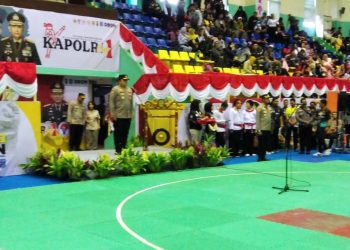 Kejuaraan Pencak Silat memerebutkan Piala Kapolri 2023 di GOR Popki Cibubur, Jakarta