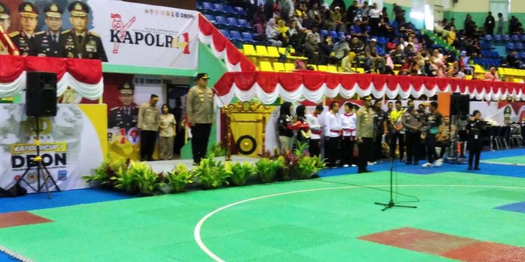Kejuaraan Pencak Silat memerebutkan Piala Kapolri 2023 di GOR Popki Cibubur, Jakarta