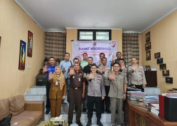 Rapat Koordinasi Satgas UPP Pungli Kabupaten Bone Bolango yang digelar di Ruangan Inspektorat Bone Bolango, Rabu (21/3/2023). (Foto Fauzi/Magang Diskominfo)