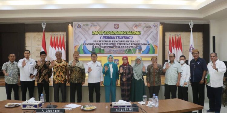 Pertemuan rembuk stunting oleh Pemerintah Provinsi Gorontalo, Sabtu (18/3/2023) (istimewa)