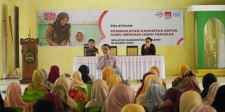 Pelaksanaan program Hero4Edu dari YCAB yang diikuti 182 guru honorer di Gorontalo (istimewa)