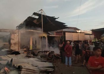Pasar Marisa Pohuwato terbakar