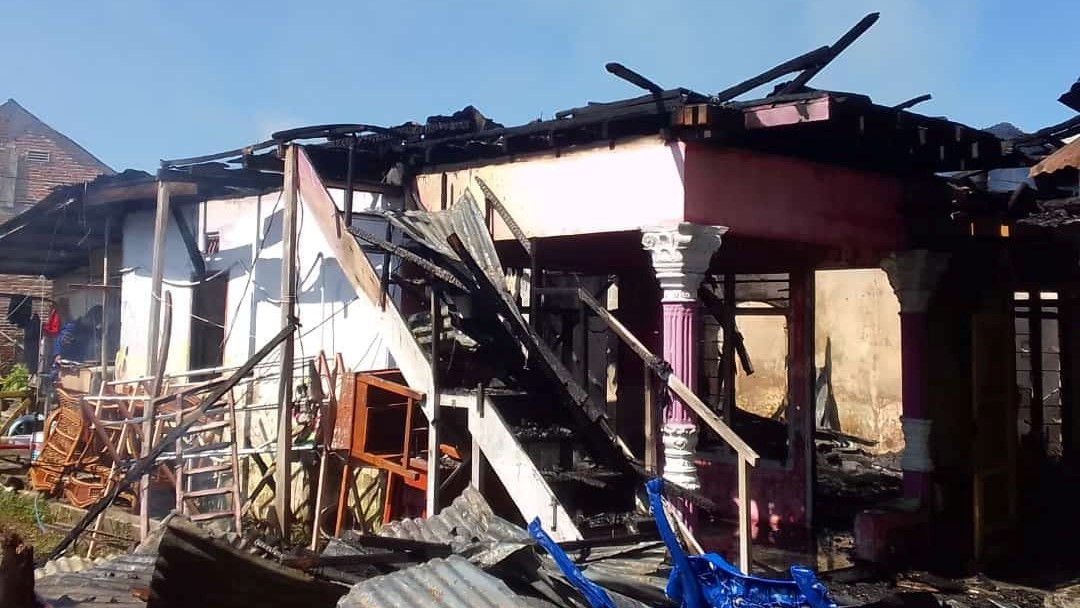 Kebakaran tiga rumah di Kelurahan tamalate, Kota Gorontalo