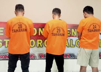 Tiga pemuda di Kota Gorontalo ditangkap Polisi