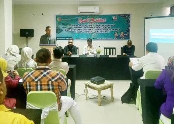 Rapat fasilitasi pembinaan dan penguatan kelembagaan tentang pengelolaan keuangan di Lingkungan Sekretariat Panwaslu Kecamatan se-Kota Gorontalo, Kamis (6/4/2023). (muhajir/gopos)
