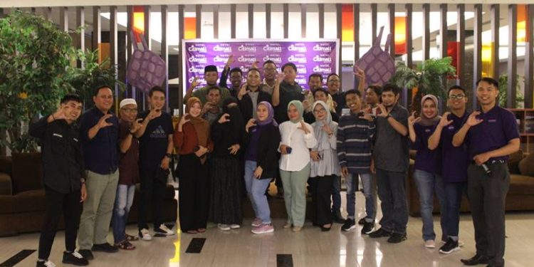 Suasana halal bi halal antara manajemen Hotel Citimall Gorontalo bersama awak media, Jumat (28/4/2023) (istimewa)