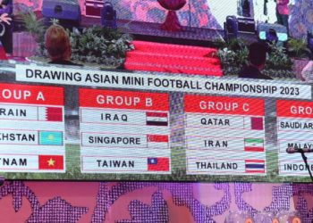 Pemerintah Provinsi Gorontalo bersama Asian Mini Football Confederation menggelar undian grup (drawing) 12 negara peserta Asian Mini Football Championship (AMFC) 2023 yang digelar di Hotel Aston, Kota Gorontalo, Jumat (5/5/2023).