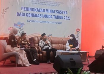 Anggota Komisi X DPR-RI, El Nino M Husain Mohi bersama Kemendikbud Ristek gairahkan minat sastra generasi muda di Gorontalo.