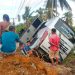 Kondisi bus AKAP Harvest usai kecelakaan di jalan trans Sulawesi Desa Molosipat, Kecamatan Popayato Barat, Pohuwato, Gorontalo. (f. Istimewa)