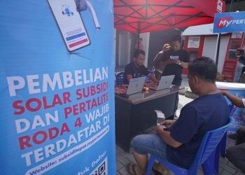 Mulai hari ini, Kamis (25/5/2023), telah diberlakukan skema full QR di mana setiap transaksi pembelian BBM subsidi wajib menunjukkan QR Code. Jika tidak ada maka tidak akan dilayani. (F. Pertamina)