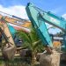 Empat Unit Alat Excavator di Polres Pohuwato, Selasa malam 16/05/2023 (Tim Gopos)