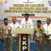 Ketua DPC Partai Gerindra Kota Gorontalo, Sulyanto Pateda saat konfrensi pers di KPU, Sabtu (13/5/2023).