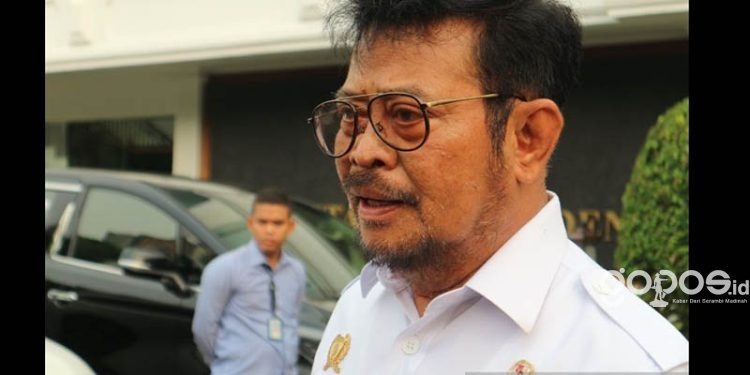 Menteri Pertanian (Mentan) Syahrul Yasin Limpo di lingkungan Istana Kepresidenan, Jakarta, Senin (29/5/2023). ANTARA/Desca Lidya Natalia