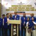 Ketua DPD PAN Kota Gorontalo Ramdan Datau melakukan konfrensi pers setelah pendaftaran Bacaleg di KPU,  Jumat (12/5/2023)