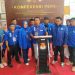 Ketua POK PAN Pohuwato Sonni Samoe saat memberikan orasi di KPU Pohuwato, Jumat (12/5/2023).