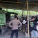 Pengangkutan material batu hitam dari penampungan yang ada di Desa Tolangobula, Kecamatan Suwawa Timur, Bone Bolango
