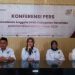 Ketua DPC PKB Kabupaten Gorontalo, Ade Sera Rahim saat konfrensi pers di KPU, Sabtu (13/5/2023).