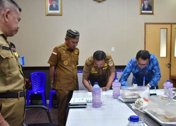 Pemkab Pohuwato dan DJPb Gorontalo Jalin kerja Sama tentan Pengelolaan Keuangan, di Ruang Meeting room Kabupaten Pohuwato, Selasa 09/05/2023 (F Humas Pohuwato)