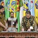 Ismail Pakaya (kanan) saat mengikuti geladi pelantikan Penjabat Gubernur Gorontalo bertempat di Sasana Bhakti Praja, Kemendagri, Jakarta, Kamis (11/5/2023). Staf Ahli Bidang Sosial,Politik dan Kebijakan Publik Kementerian Ketenagakerjaan itu rencananya akan dilantik bersama Zudan Arif Fakrulloh sebagai Penjagub Sulawesi Barat. (FOTO: Isam – Diskominfotik).