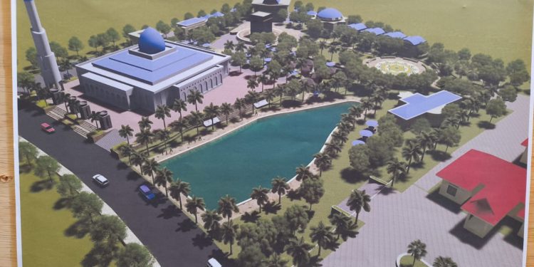 Wajah baru Islamic Center Bone Bolango yang mulai ditata dan dilakukan pembangunan kembali dengan mengintegrasikan bidang keagamaan, pendidikan, kesehatan, hingga sektor UMKM. (Foto Aisiyah/Magang Diskominfo)