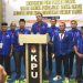 Konfrensi pers DPC Partai Demokrat Kota Gorontalo saat pendaftaran Bacaleg di KPU Kota Gorontalo, Sabtu (13/5/2023).
