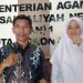 Akila Najwa Toyib didampingi Kepala Sekolah MAN 1 Kota Gorontalo, Waris Masuara (muhajir/gopos)