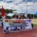 Salah satu kontestan O2SN dan FLS2N saat mengikuti parade pada pembukaan kegiatan yang dihadiri langsung oleh Bupati Hamim Pou di Alun-Alun Bone Bolango, Selasa (30/5/2023). (Foto Aisiyah/Magang Diskominfo)