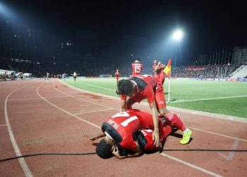 Pemain Timnas Indonesia melakukan selebrasi sujud syukur di partai Final Sea Games 2023 melawan Thailand (dok. pssi)