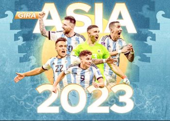 Poster pemain bintang timnas Argentina yang rencana melakukan perjalanan Asia 2023 (twitter @Argentina)