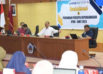 Sosialisasi dan Rapat penyamaan persepsi jelang pelaksanaan UTBK-SNBT di UNG (dok. ung)