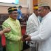 Walikota Gorontalo, Marten Taha berpesan kepada seluruh jemaah calon haji di Kota Gorontalo saat menghadiri doa pemberangkatan jamaah calon haji tahun 2023, Kamis (1/6/2023). (Foto: Humas)