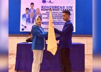 Windy Olivia Dawa resmi terpilih sebagai Ketua PMII Cabang Kabupaten Gorontalo masa khidmat 2023-2024 di Gedung Universitas Gorontalo Convention Center (UGCC), Sabtu (3/6/2023).