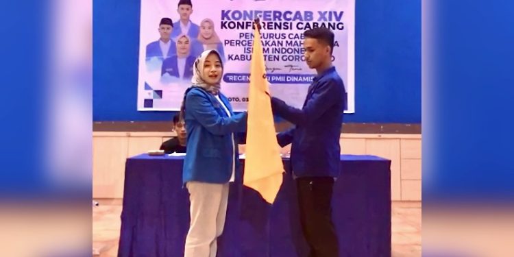 Windy Olivia Dawa resmi terpilih sebagai Ketua PMII Cabang Kabupaten Gorontalo masa khidmat 2023-2024 di Gedung Universitas Gorontalo Convention Center (UGCC), Sabtu (3/6/2023).