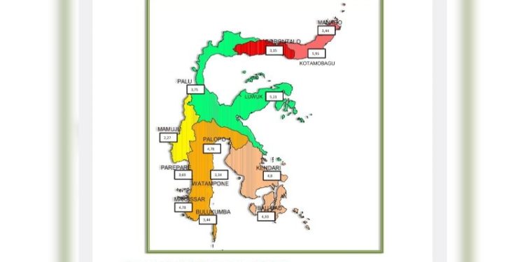 Berdasarkan data badan pusat statistik Provinsi Gorontalo Mei 2023 Kota Gorontalo mengalami inflasi Year on Year (yoy) sebesar 3,15 persen.